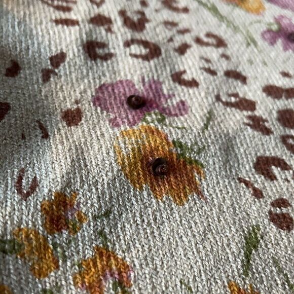 Vintage Floral & Animal Print Cardigan - Picture 3 of 5